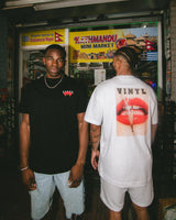 Αντρική κοντομάνικη μπλούζα Vinyl Art Clothing - 75930-02 - sizzle lips oversized tee  λευκό