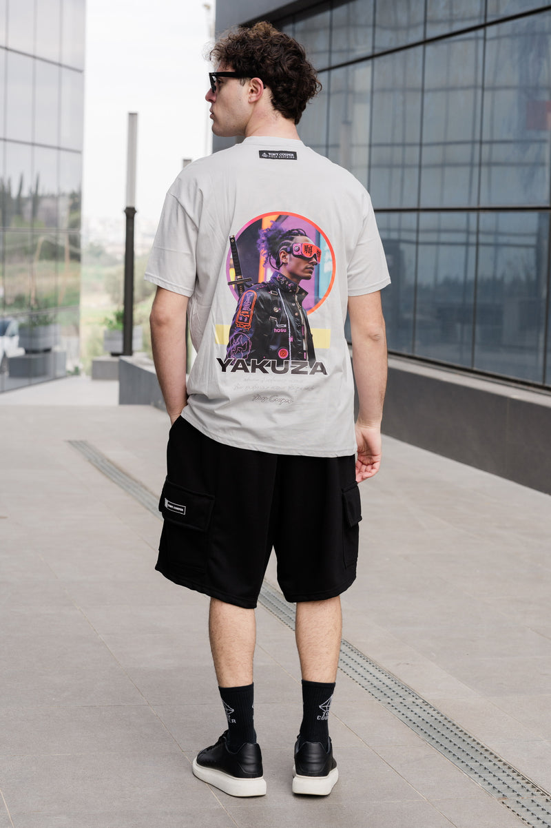 Ανδρική βερμούδα κάργκο Tony Couper - V25/2 - basic cargo oversize shorts μαύρο
