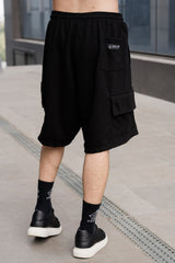Ανδρική βερμούδα κάργκο Tony Couper - V25/2 - basic cargo oversize shorts μαύρο