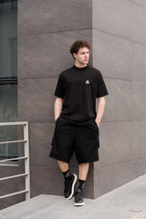 Ανδρική βερμούδα κάργκο Tony Couper - V25/2 - basic cargo oversize shorts μαύρο