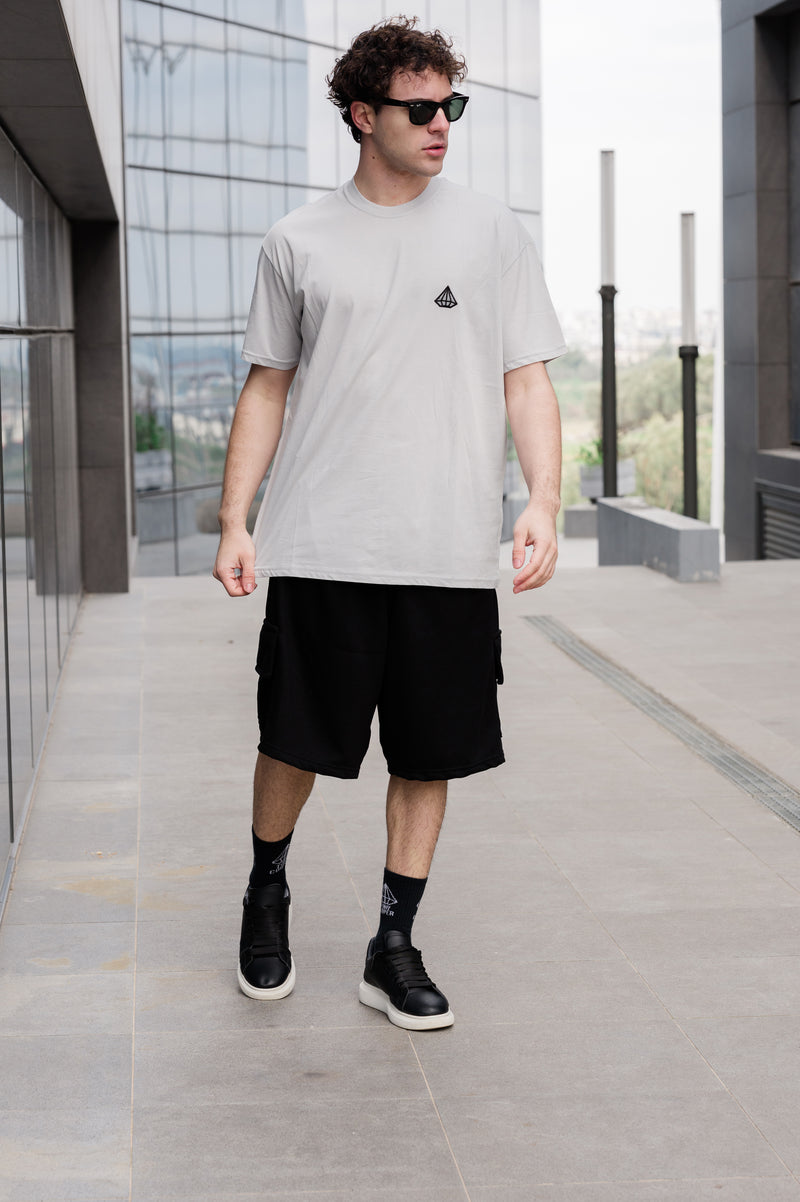 Ανδρική βερμούδα κάργκο Tony Couper - V25/2 - basic cargo oversize shorts μαύρο