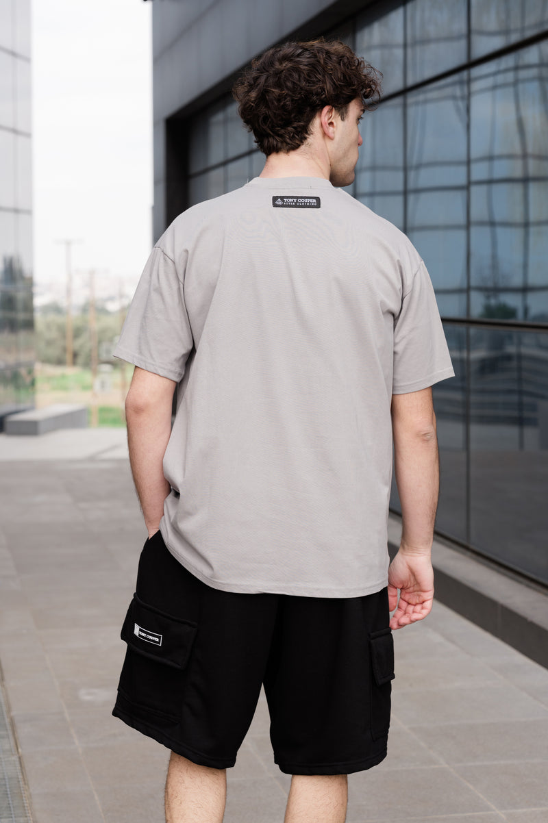 Ανδρική βερμούδα κάργκο Tony Couper - V25/2 - basic cargo oversize shorts μαύρο