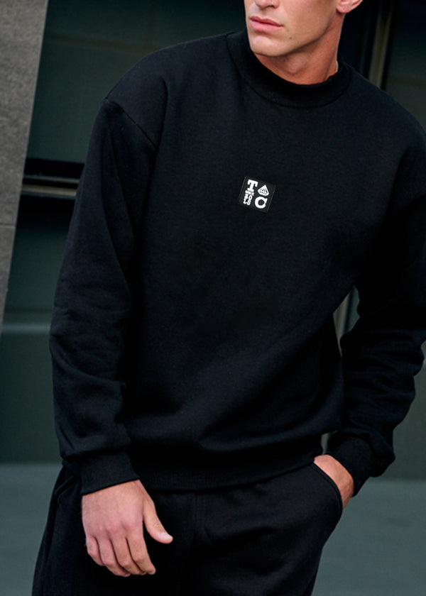 Ανδρικό μακρυμάνικο φούτερ Tony couper - S26/8 - black TC μαύρο