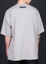 Ανδρική κοντομάνικη μπλούζα Tony couper - TO25/11 - double V oversized fit t-shirt γκρι