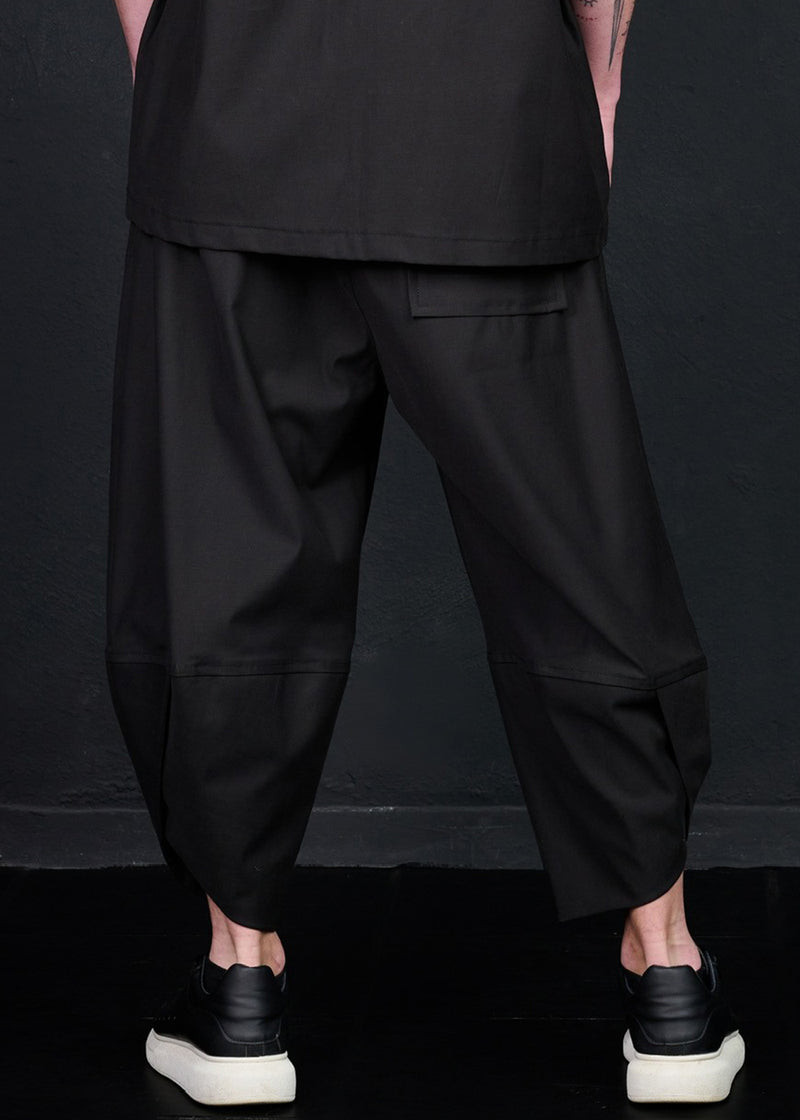 Ανδρικό παντελόνι με άνετη γραμμή Tony Couper - P26/1 - black loose pants μαύρο