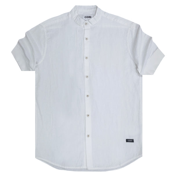 Cosi jeans 61-maorip - linen shirt - white