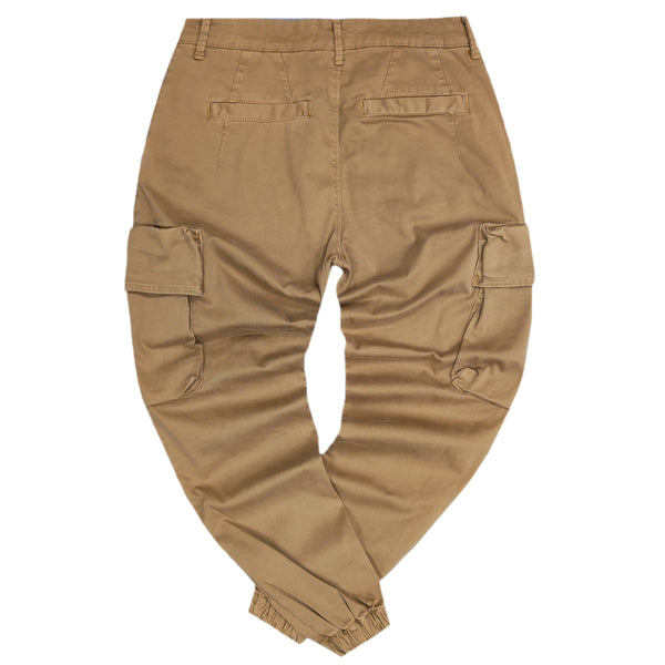 Cosi jeans - 62-fosse - w23 - elasticated cargo - camel