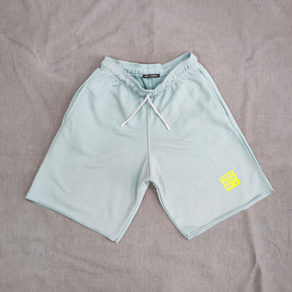 Tony couper - V23/155 - yellow logo shorts - ciel