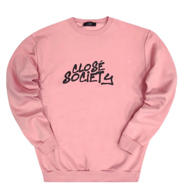 Close society - W23-856 - street style logo - pink