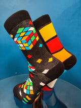 V-tex socks rubik's cube - black