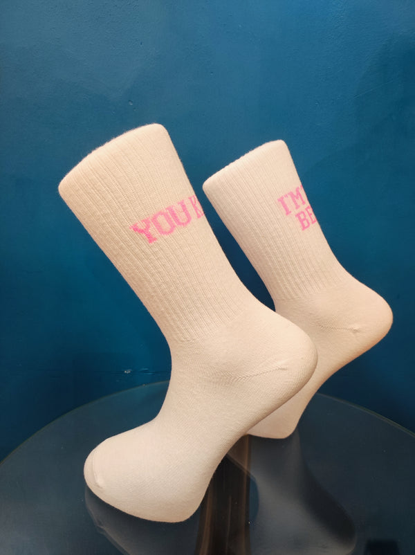 V-tex socks i'm the best - white