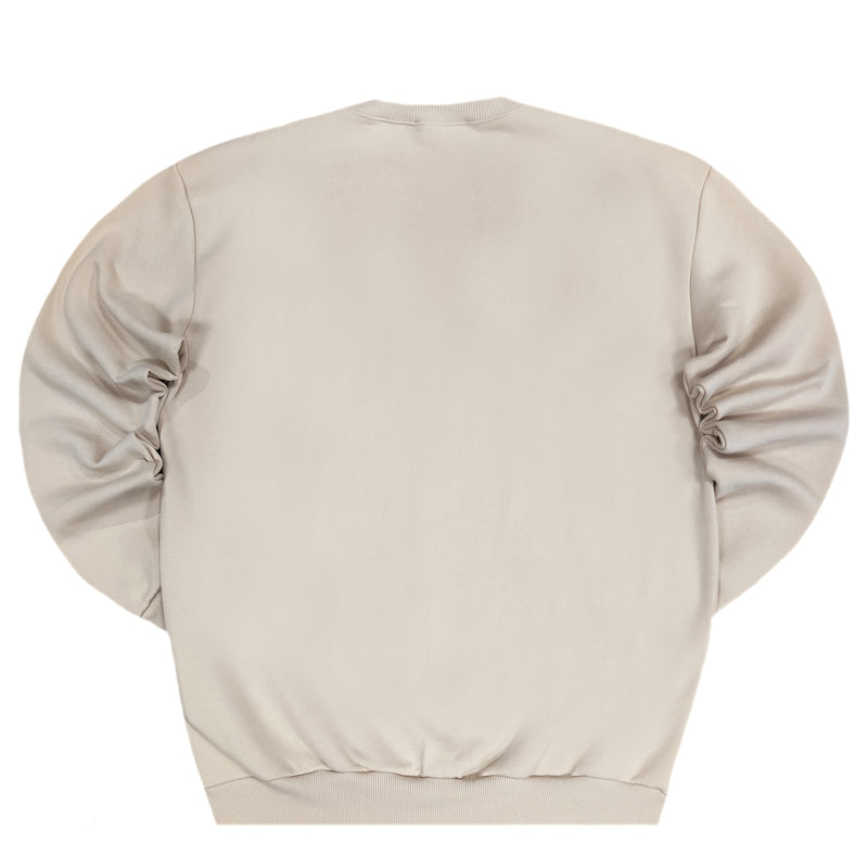 Close society - W23-870 - connected logo sweatshirt - beige