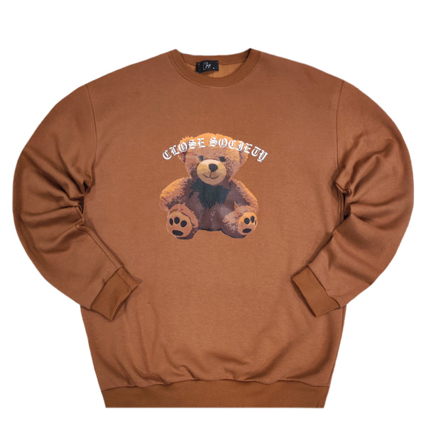 Close society - W23-857 - teddy bear logo - brown