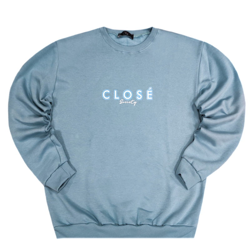 Close society - W23-865 - neon logo - light blue