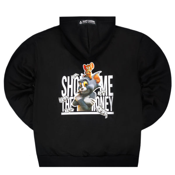 Tony couper  - H24/14 - tom and jerry hoodie - black