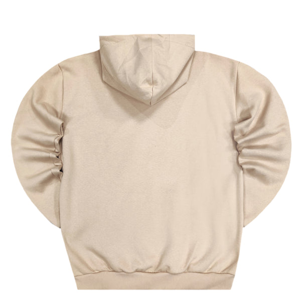 Close society - W23-953 - round logo hoodie - beige