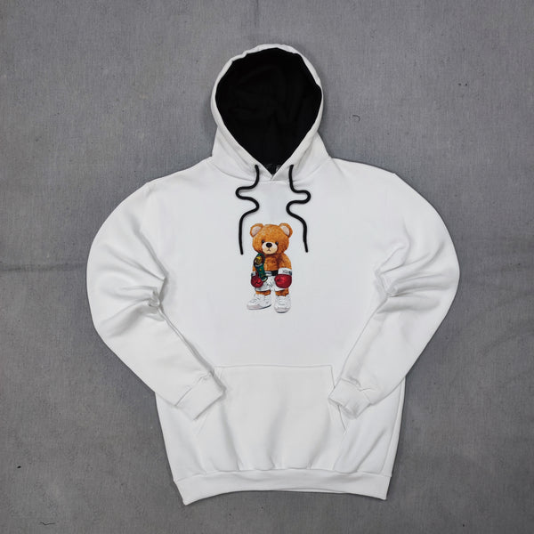 Close society - W23-935 - champion teddy bear logo hoodie - white