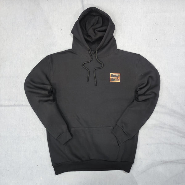 Close society - W23-955 - camo patch logo hoodie - black