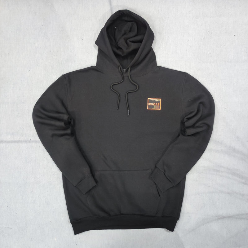 Close society - W23-955 - camo patch logo hoodie - black