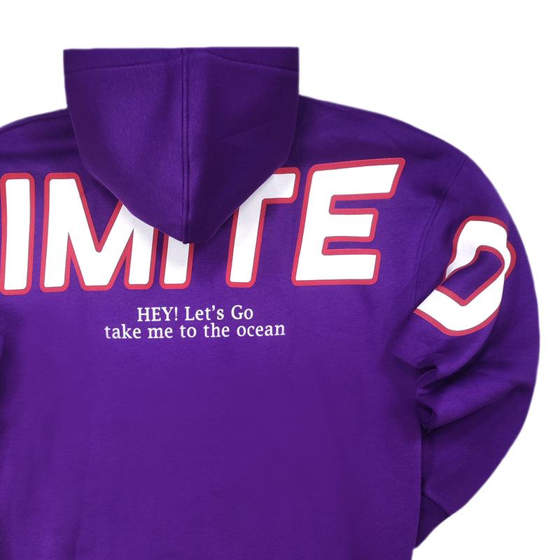 Jcyj - TRM1374 - ocean oversized hoodie - purple