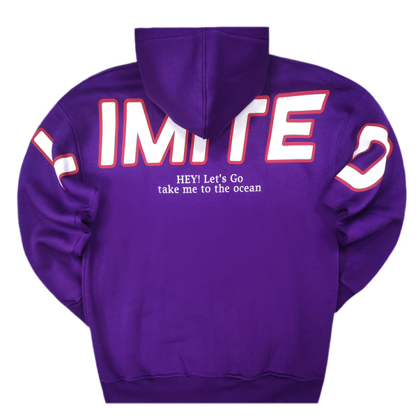 Jcyj - TRM1374 - ocean oversized hoodie - purple