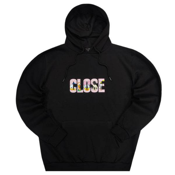 Close society - W23-960 - d. characters logo hoodie - black