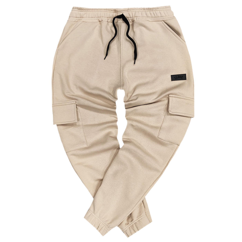 Close society - W23-109 - patch cargo sweatpants - beige