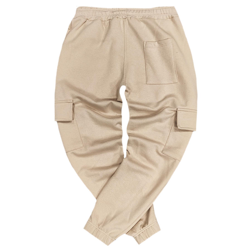 Close society - W23-109 - patch cargo sweatpants - beige