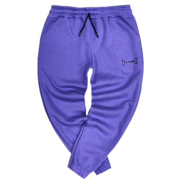 Close society - W23-105 - border logo sweatpants - lilac