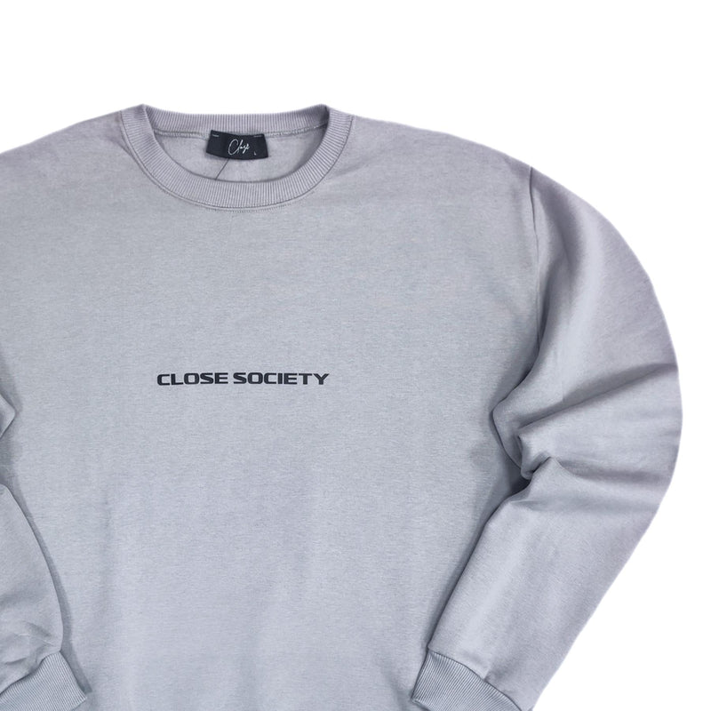 Close society - W23-877 - logo sweatshirt - ice