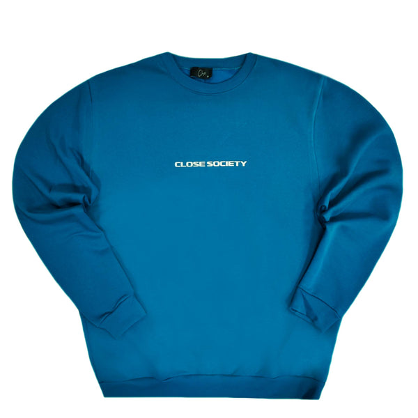 Close society - W23-877 - logo sweatshirt - blue