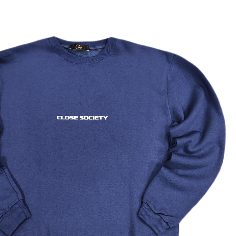 Close society - W23-877 - logo sweatshirt - blue