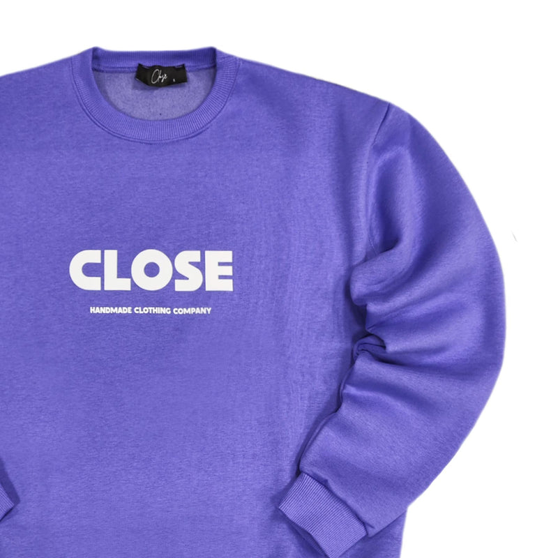 Close society - W23-876 - logo sweatshirt - lilac