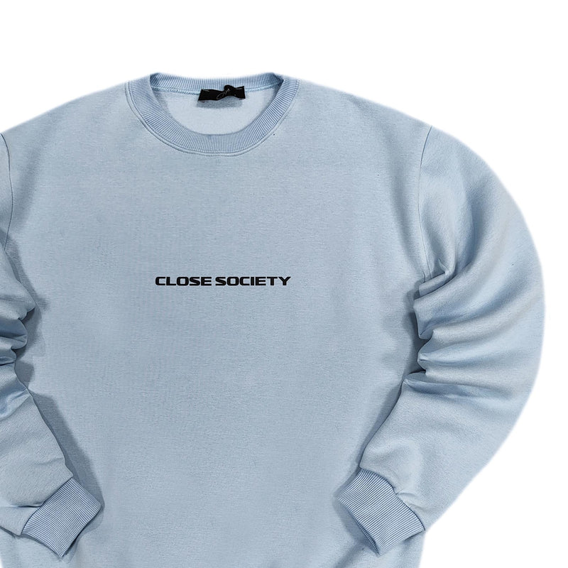 Close society - W23-877 - logo sweatshirt - light blue