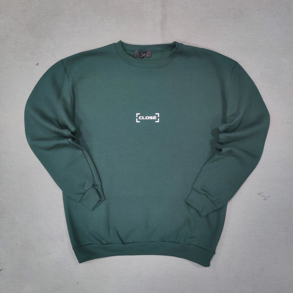 Close society - W23-871 - border logo sweatshirt - green