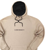 Close society - W23-950 - simple green logo hoodie - camel