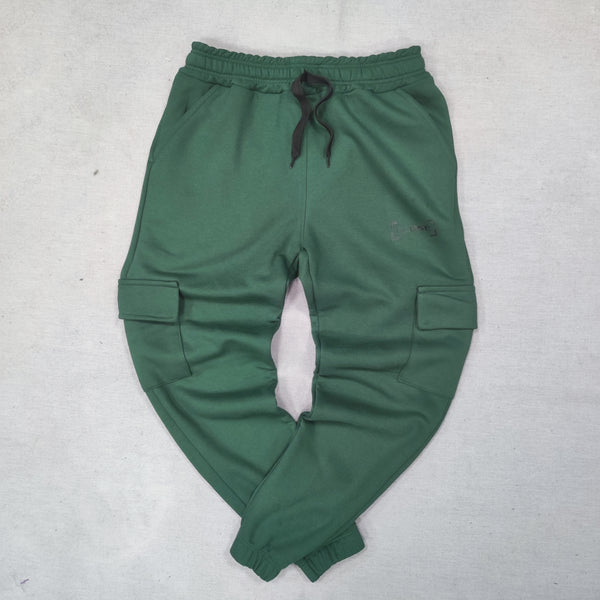 Close society - W23-132 - border logo cargo sweatpants - green