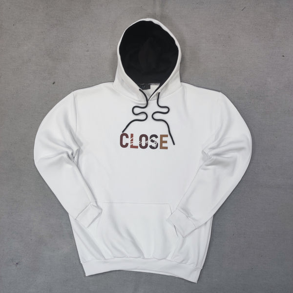 Close society - W23-971 - choco logo hoodie - white