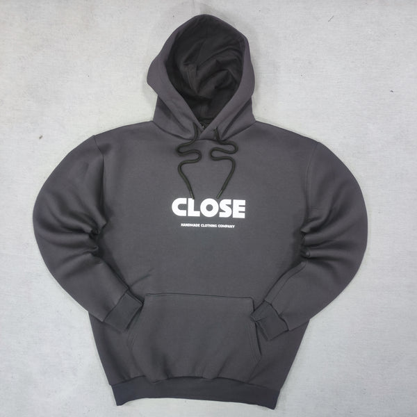 Close society - W23-969 - logo hoodie - grey