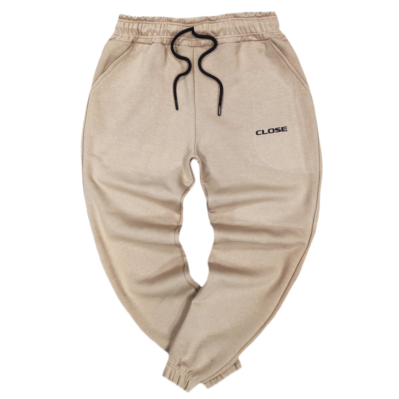 Close society - W24-100 - simple logo sweatpants - beige