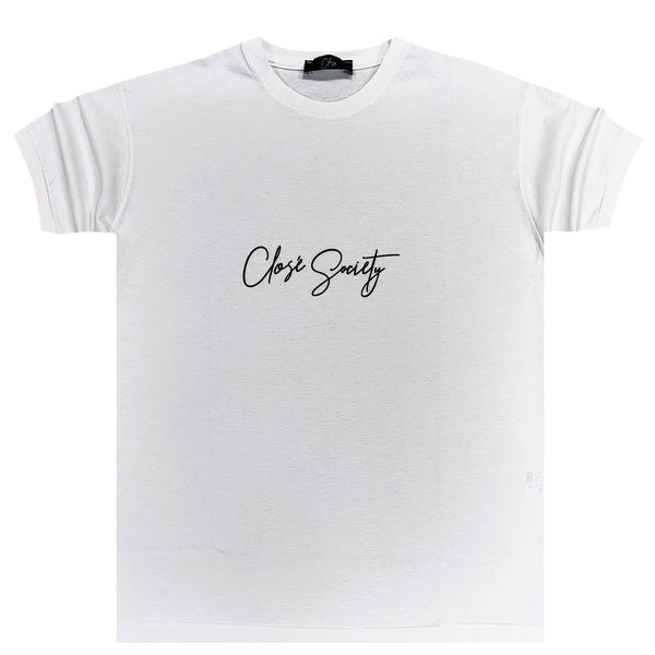 Close society - S24-218 - calligraphy tee - white