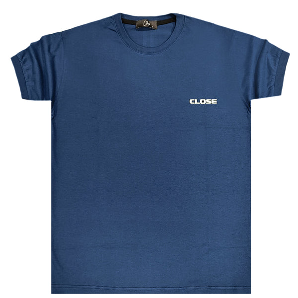 Ανδρική κοντομάνικη μπλούζα Close society - S24-214 - simple logo μπλε