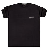 Ανδρική κοντομάνικη μπλούζα Close society - S24-222 - repeat OVERSIZED fit μαύρο