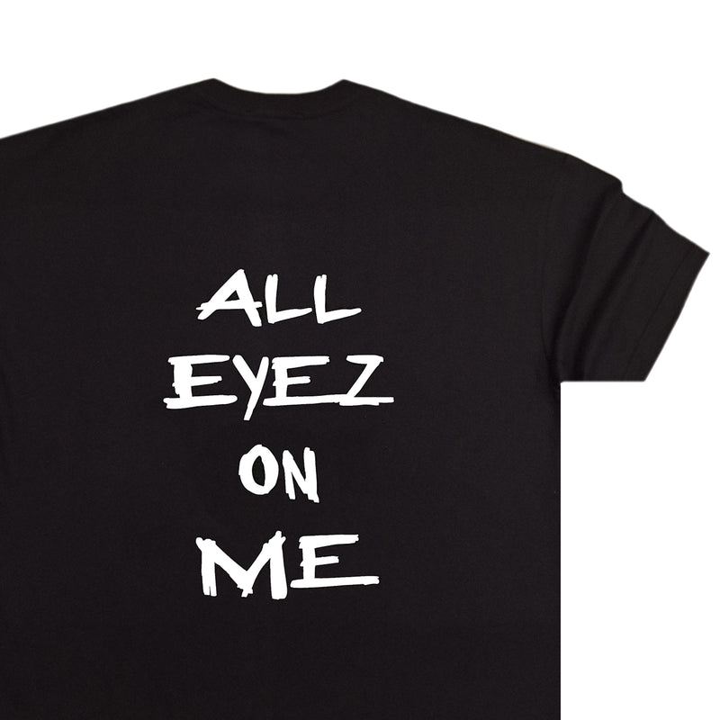 Κοντομάνικη μπλούζα Close society - S24-216 - all eyes OVERSIZED fit μαύρο