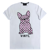 Vinyl art clothing - 36544-02 -doggie t-shirt - white