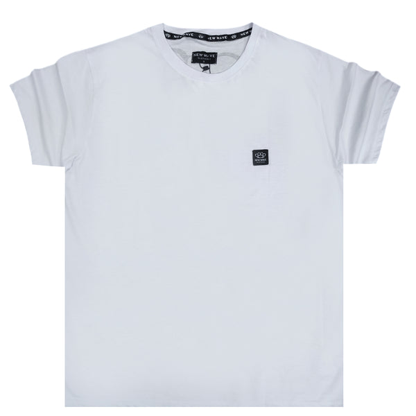Ανδρική κοντομάνικη μπλούζα New wave clothing - 241-15 - off logo λευκό