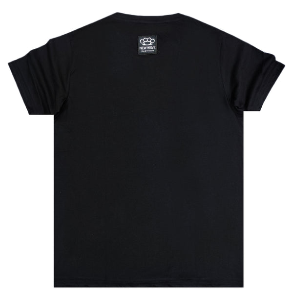 Ανδρική κοντομάνικη μπλούζα New wave clothing - 241-08 - air 23 logo μαύρο