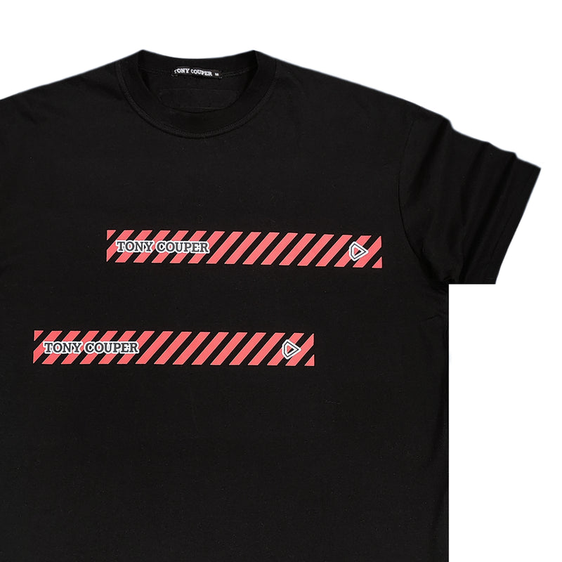 Tony couper - TT23/104 - lines oversized tee - black