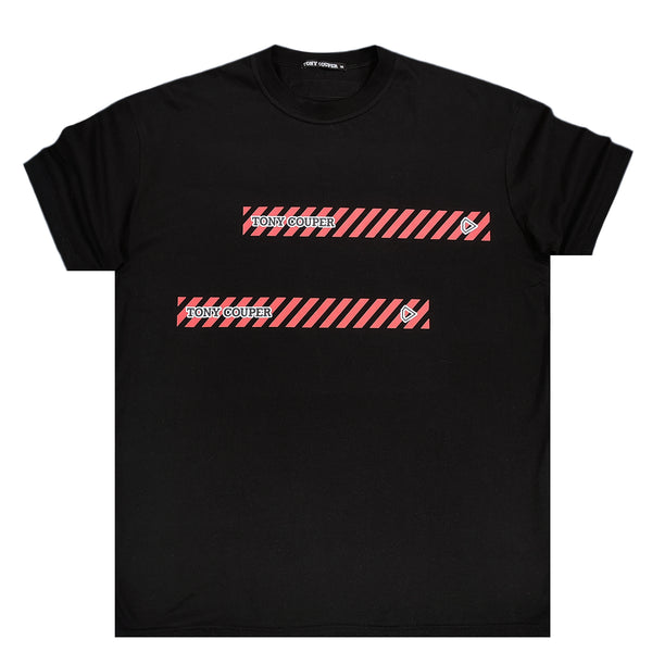 Tony couper - TT23/104 - lines oversized tee - black