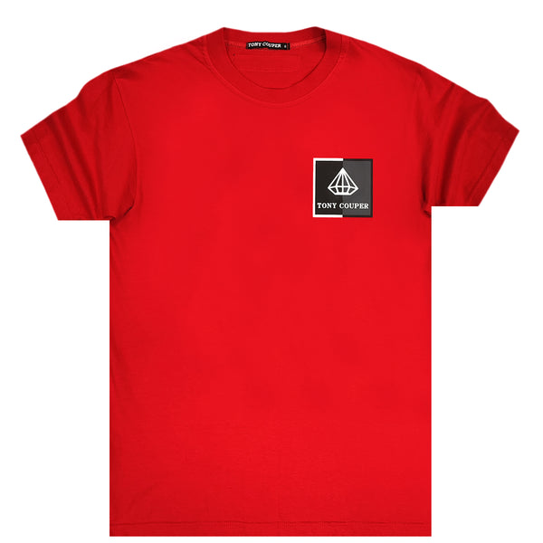 Tony couper - TT23/105 - diamond cube tee - red